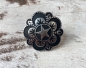 Floral Star Concho mit Loop Horse Shoe 1 1/2